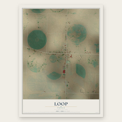 Loop, Texas map print, the full design