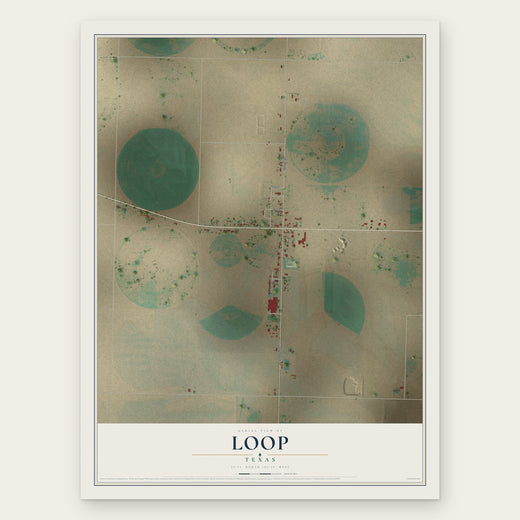 Loop, Texas map print, the full design