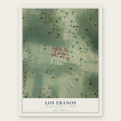 Los Ebanos, Starr County, Texas map print, the full design