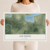Map of Los Indios, Texas, 12 x 18 inch unframed archival matte print