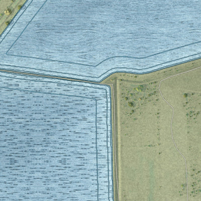 Close-up of the map of Los Indios, Texas print showing street and building detail