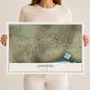 Map of Lueders, Texas, 12 x 18 inch unframed archival matte print