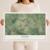 Map of Manor, Texas, 12 x 18 inch unframed archival matte print