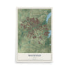 Map of Mansfield, Texas, 12 x 18 inch unframed archival matte print
