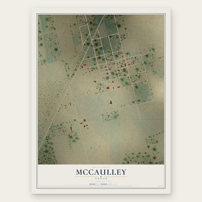 McCaulley, Texas map print, the full design