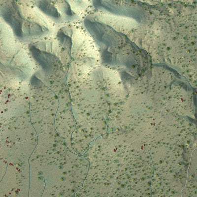 Close-up of the map of Medina, Bandera County, Texas print showing street and building detail