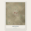 Mentone, Texas map print, the full design