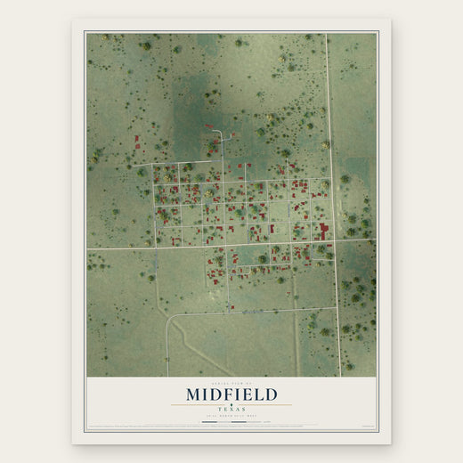 Midfield, Texas map print, the full design
