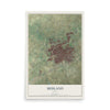 Map of Midland, Texas, 12 x 18 inch unframed archival matte print