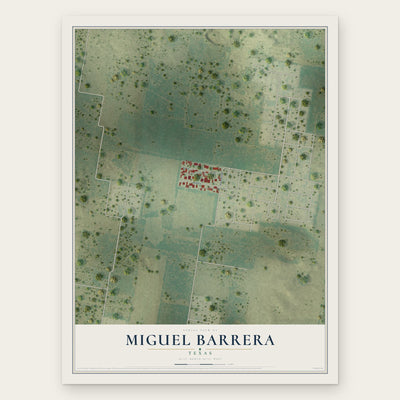 Miguel Barrera, Texas map print, the full design