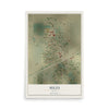 Map of Miles, Texas, 12 x 18 inch unframed archival matte print