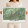 Map of Mineral Wells, Texas, 12 x 18 inch unframed archival matte print
