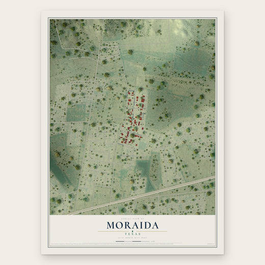 Moraida, Texas map print, the full design
