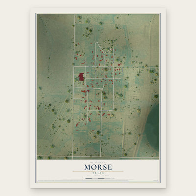 Morse, Texas map print, the full design