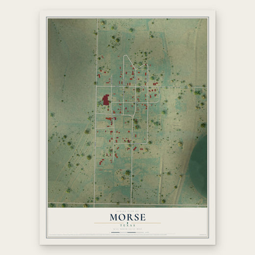 Morse, Texas map print, the full design