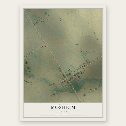 Mosheim, Texas map print, the full design