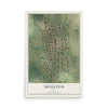 Map of Moulton, Texas, 12 x 18 inch unframed archival matte print