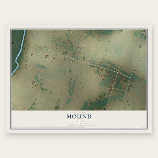 Mound, Texas map print, the full design