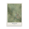 Map of Muenster, Texas, 12 x 18 inch unframed archival matte print