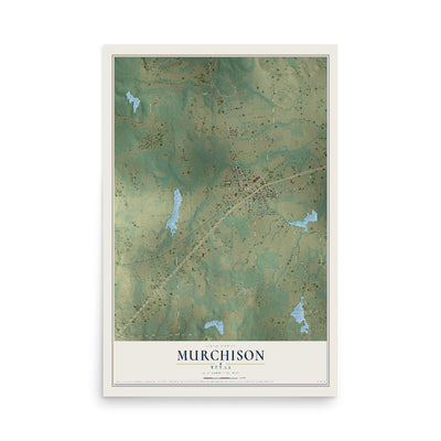 Map of Murchison, Texas, 12 x 18 inch unframed archival matte print