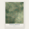 Myrtle Springs, Texas map print, the full design