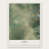 Nada, Texas map print, the full design