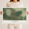Map of Nazareth, Texas, 12 x 18 inch unframed archival matte print