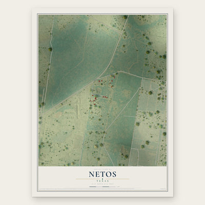 Netos, Texas map print, the full design