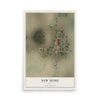 Map of New Home, Texas, 12 x 18 inch unframed archival matte print