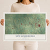 Map of New Summerfield, Texas, 12 x 18 inch unframed archival matte print