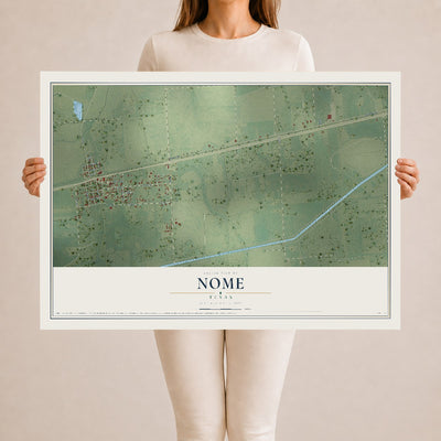 Map of Nome, Texas, 24 x 36 inch unframed archival matte print