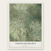 North Escobares, Texas map print, the full design