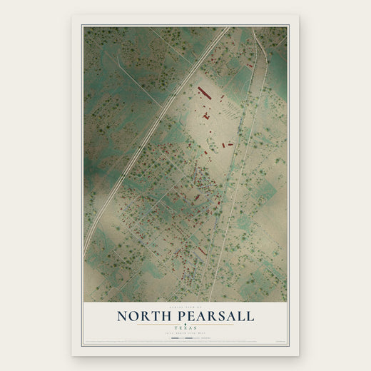North Pearsall, Texas map print, the full design