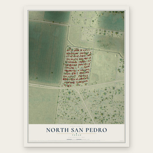 North San Pedro, Texas map print, the full design