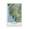 Map of Oak Point, Texas, 12 x 18 inch unframed archival matte print