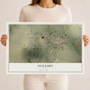 Map of Oglesby, Texas, 12 x 18 inch unframed archival matte print