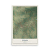 Map of Omaha, Texas, 12 x 18 inch unframed archival matte print