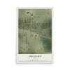 Map of Orchard, Texas, 12 x 18 inch unframed archival matte print