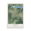 Map of Ore City, Texas, 12 x 18 inch unframed archival matte print