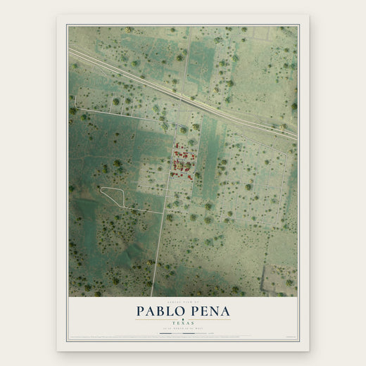 Pablo Pena, Texas map print, the full design