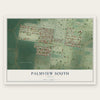 Palmview South, Texas map print, the full design