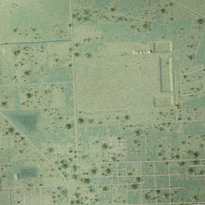 Second close-up of the map of Pattison, Texas print showing more streets and buildings