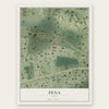 Pena, Texas map print, the full design