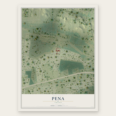 Pena, Texas map print, the full design
