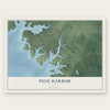 Pine Harbor, Texas map print, the full design