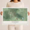 Map of Pinehurst, Texas, 12 x 18 inch unframed archival matte print