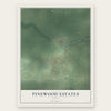 Pinewood Estates, Texas map print, the full design