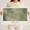 Map of Chula Vista, Texas, 12 x 18 inch unframed archival matte print