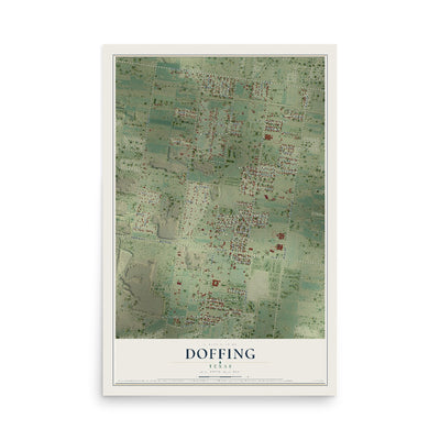 Map of Doffing, Texas, 12 x 18 inch unframed archival matte print