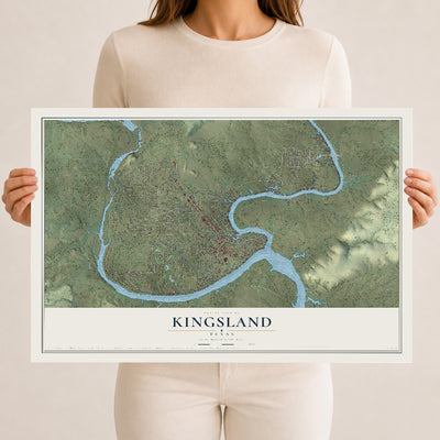 Map of Kingsland, Texas, 12 x 18 inch unframed archival matte print
